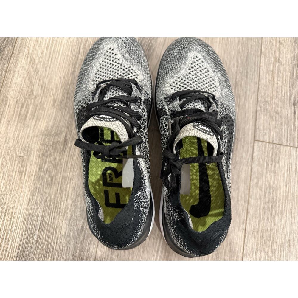 Nike Free RN Flyknit Women's Running Sneakers Size 8.5, Black/White, 942839-101 - Picture 7 of 9